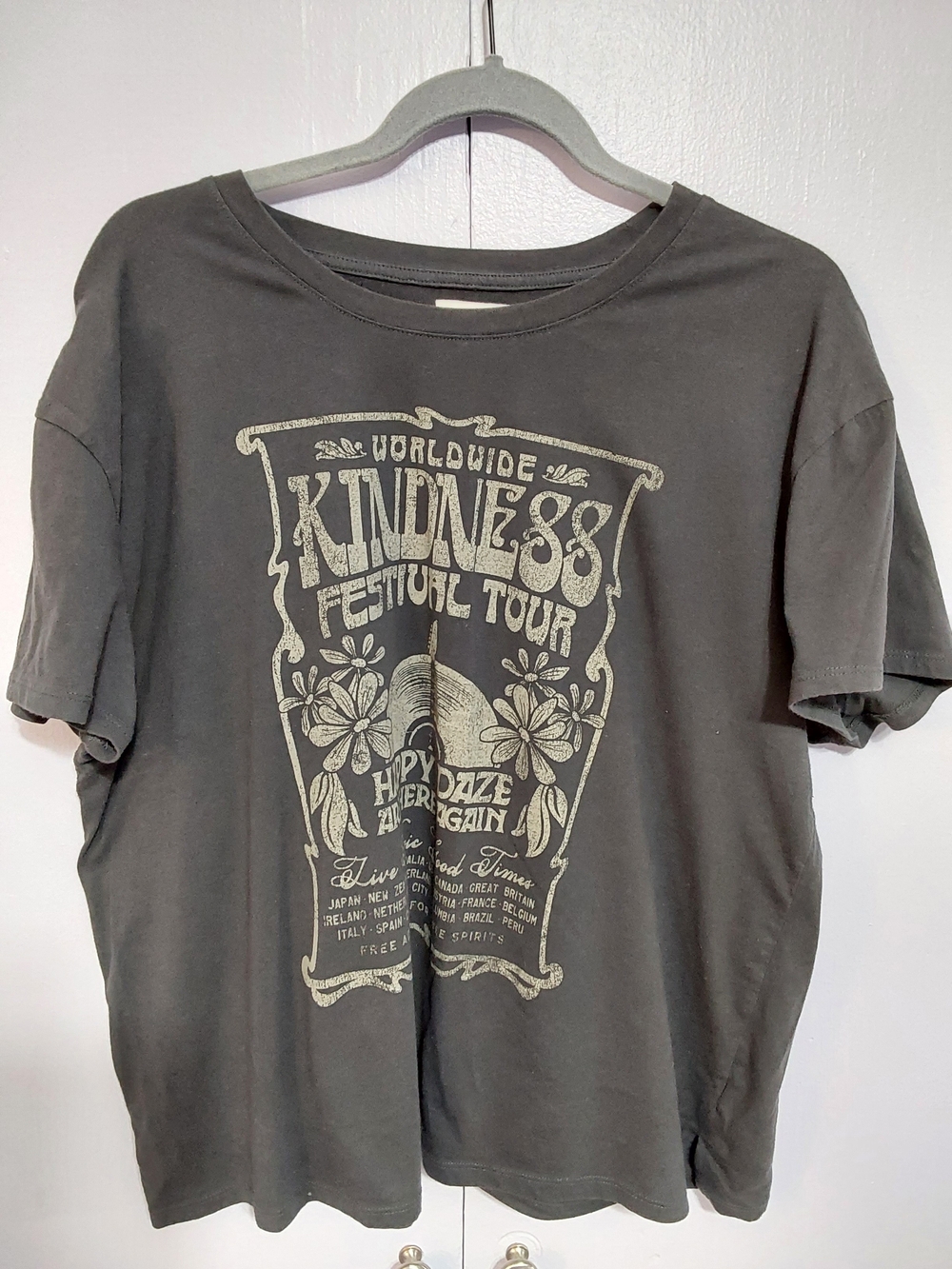 Kindness Festival Tour Graphic Tee - Charcoal